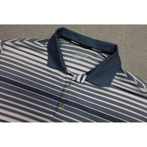 Nike Golf Tour Performance Polo Mens XL Blue Stripe Golf Dri-FIT Lightweight